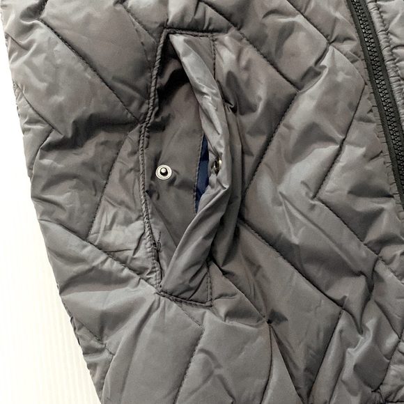 Jack and Jones Puffer Vest Chevron Quilted Nylon Grey Size M - Picture 11 of 17